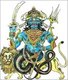India: An Indian representation of Rahu, Snake Demon and causer of solar and lunar eclipses